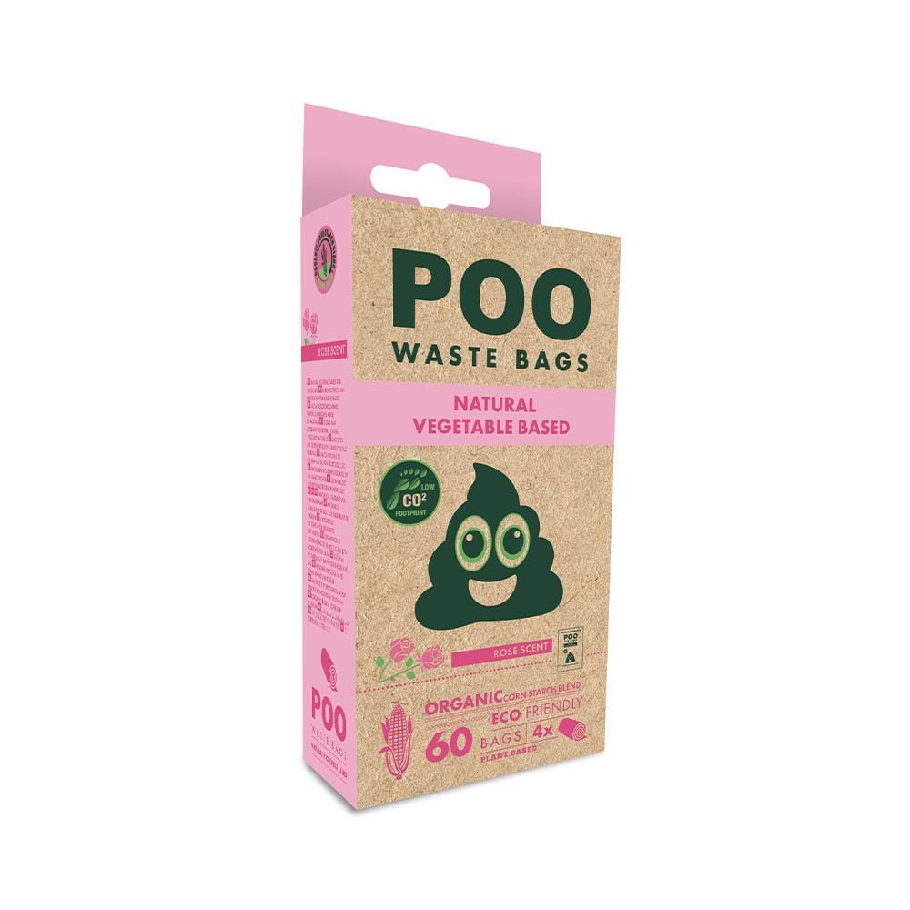 ถุงเก็บมูลสัตว์เลี้ยง M-PETS POO WASTE BAGS กลิ่นกุหลาบ 60 ชิ้น