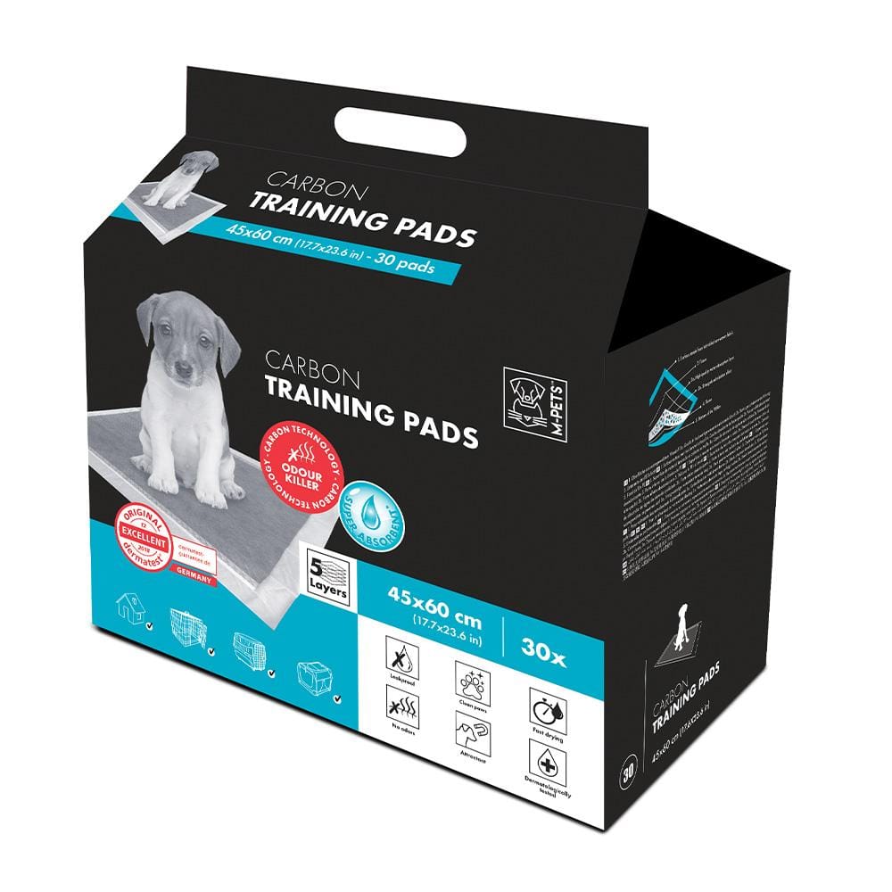 แผ่นรองฉี่สุนัข M-PETS CARBON 45x60 ซม. 30 ชิ้น