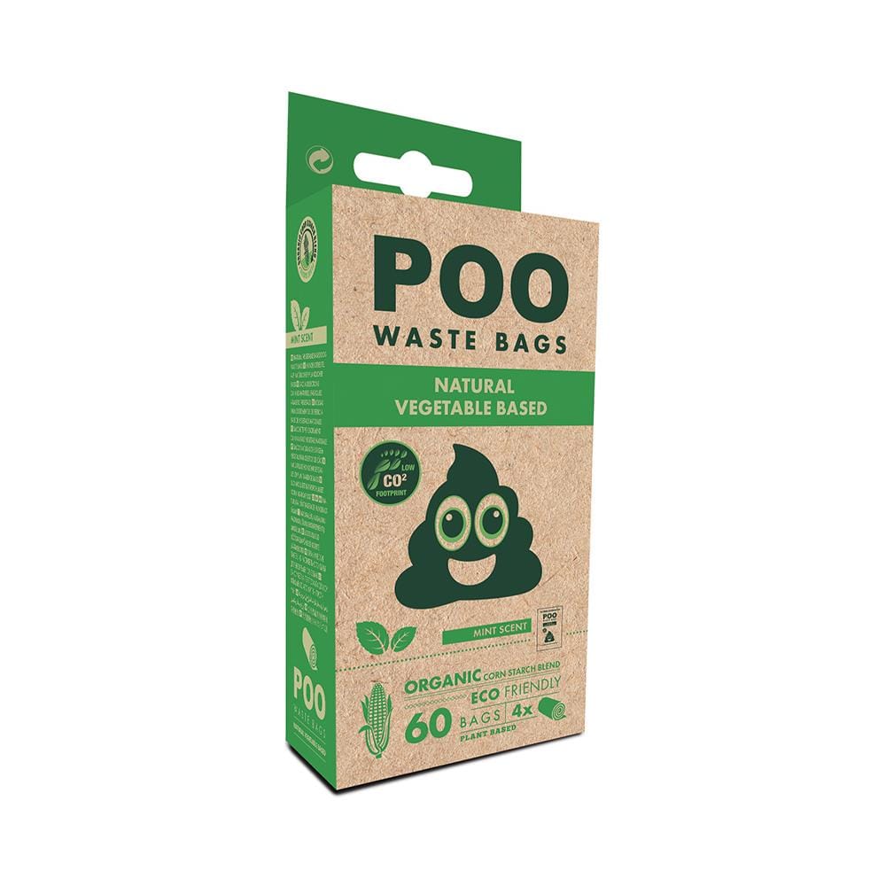 ถุงเก็บมูลสัตว์เลี้ยง M-PETS POO WASTE BAGS กลิ่นมิ้นท์ 60 ชิ้น
