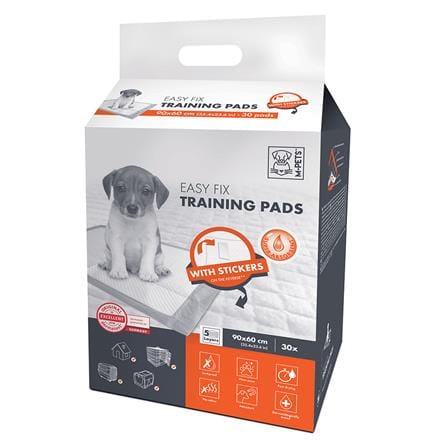 แผ่นรองซับสัตว์เลี้ยง M-PETS EASY FIX 90x60 ซม. 30 ชิ้น_0