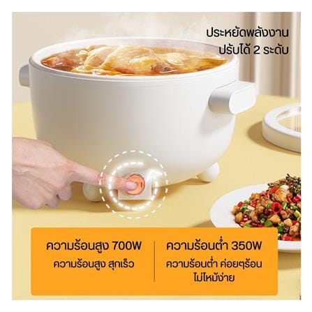 หม้ออเนกประสงค์ ZOLELE EC201 2 ลิตร สีขาว_4