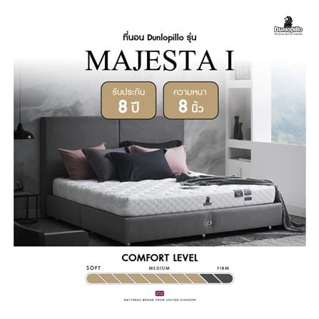 ที่นอนไฮบริด 3.5 ฟุต สุญญากาศ DUNLOPILLO รุ่น MAJESTA I พร้อมหมอนหนุน 1 ชิ้น_12