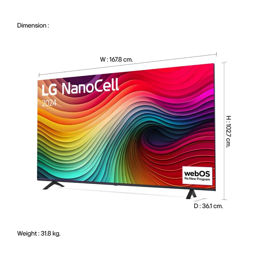 ทีวีแอลอีดี 75 นิ้ว LG (4K, NANOCELL, SMART TV) 75NANO81TSA.ATM