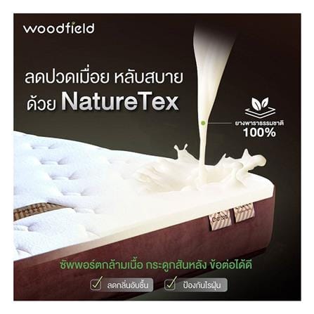 ที่นอนไฮบริด 3.5 ฟุต WOODFIELD รุ่น ECIO I พร้อมหมอนหนุน 1 ชิ้น_7