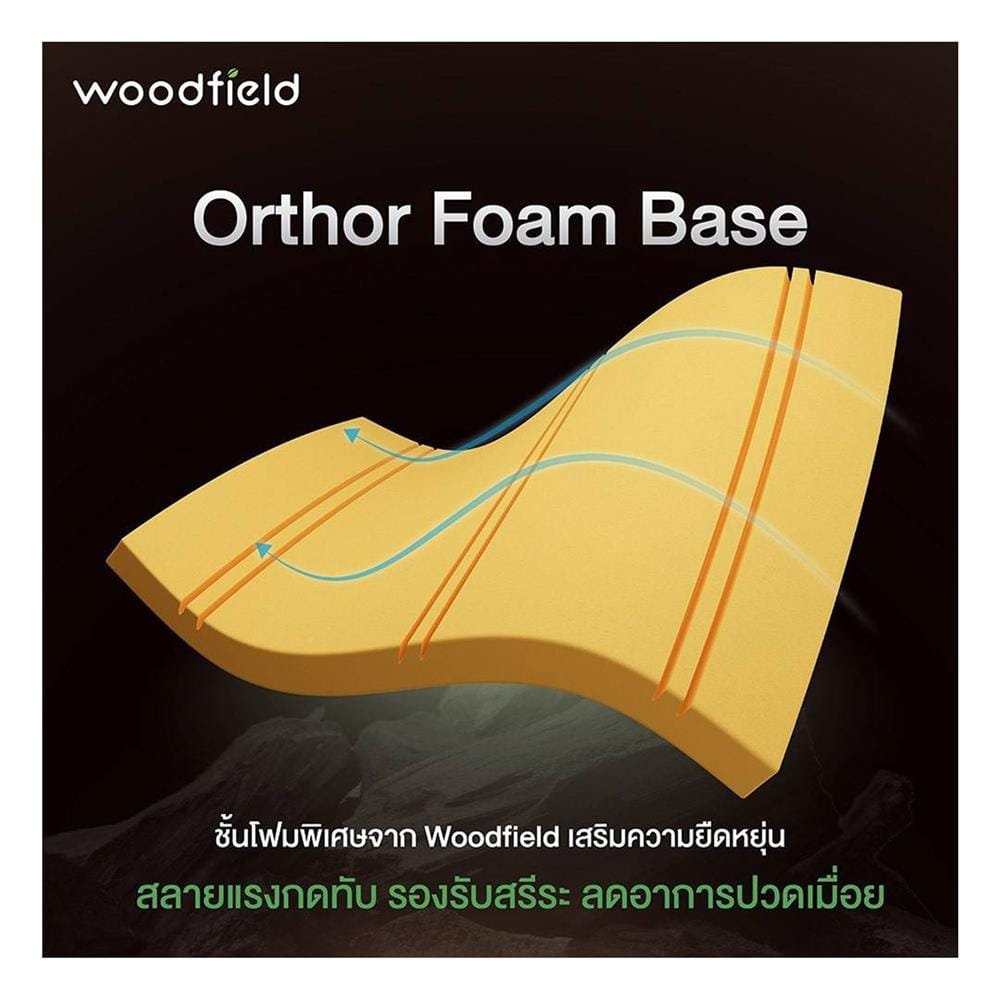 ที่นอนไฮบริด 5 ฟุต WOODFIELD รุ่น ECIO I พร้อมหมอนหนุน 2 ชิ้น
