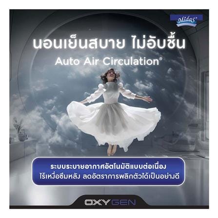 ที่นอนโฟม 6 ฟุต สุญญากาศ MIDAS รุ่น OXYGEN พร้อมหมอนหนุน 2 ชิ้น_10