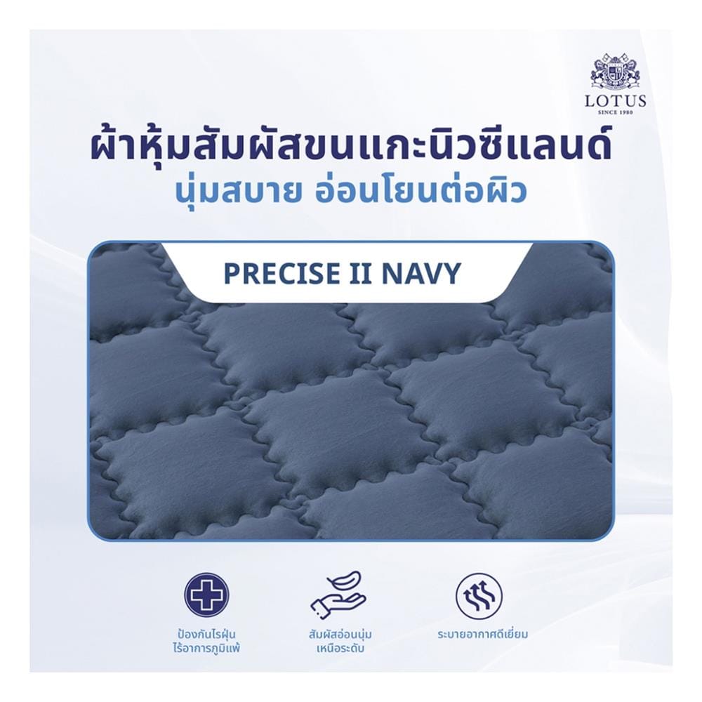 ที่นอนสปริง 5 ฟุต LOTUS รุ่น PRECISE II พร้อมหมอนหนุน 2 ชิ้น