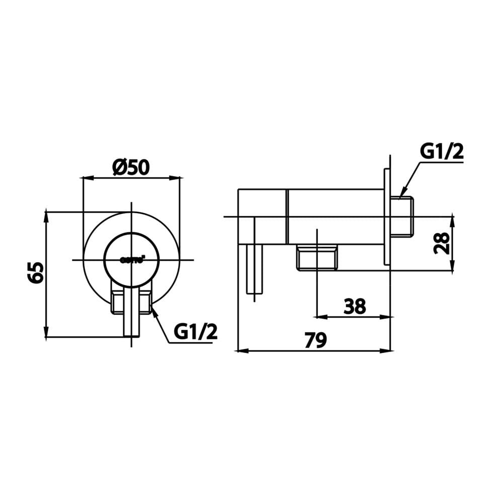 วาล์วฝักบัว 1 ทาง COTTO CT1264C53(HM)