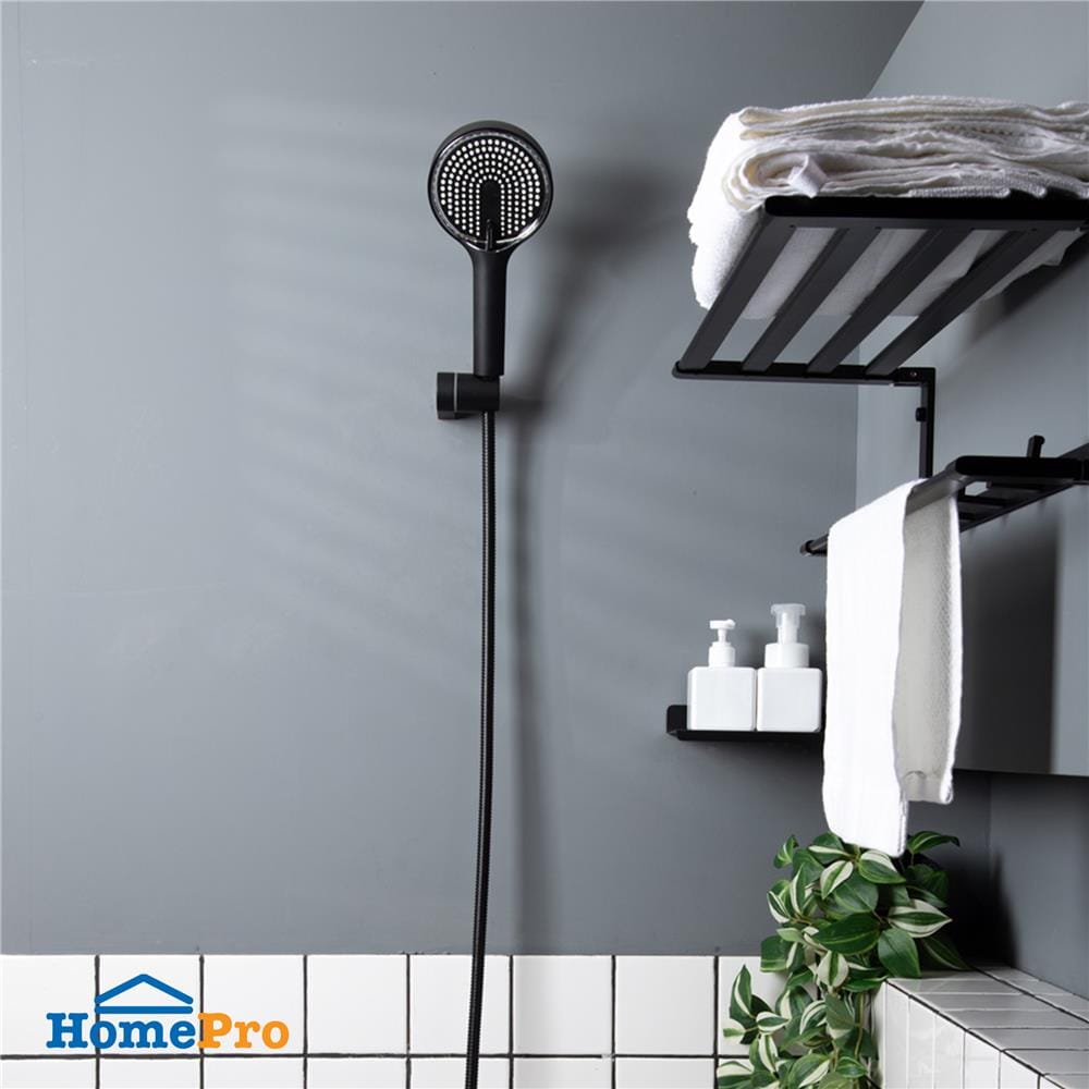 ชุดฝักบัวสายอ่อน 5 ระดับ RASLAND RA D414-BLACK สีดำ