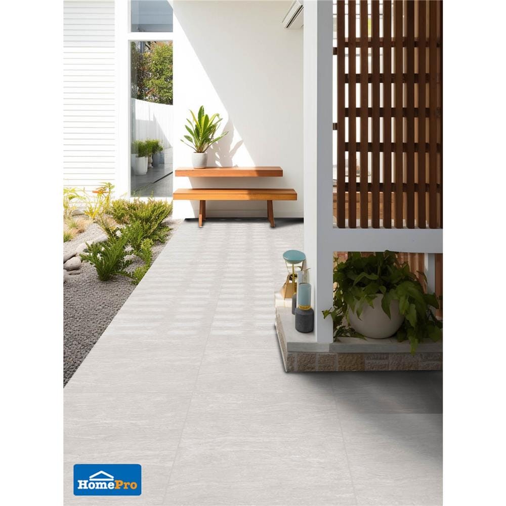 กระเบื้องพื้นพอร์ซเลน 60x60 ซม. CERGRES ทเวนเต้ เทาอ่อน A 1.44 ตร.ม.