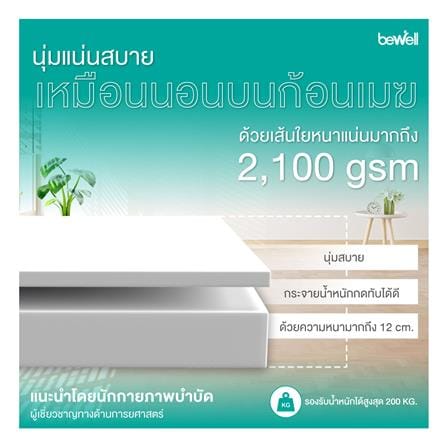 แผ่นรองนอน 3.5 ฟุต BEWELL CLOUDFILL PLUS_8