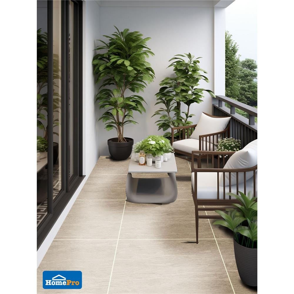 กระเบื้องพื้นพอร์ซเลน 60x60 ซม. CERGRES ทเวนเต้ โบน A 1.44 ตร.ม.