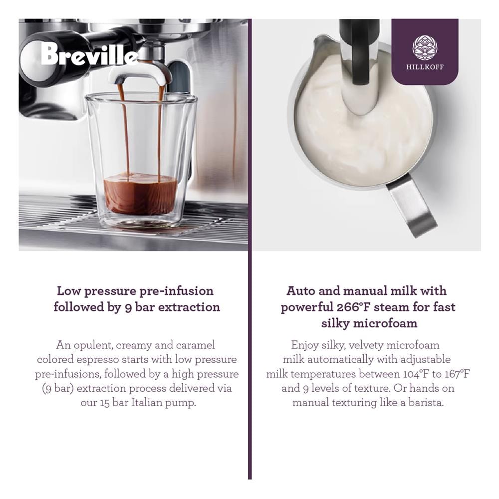 เครื่องชงกาแฟ BREVILLE BES 990 สีเงิน