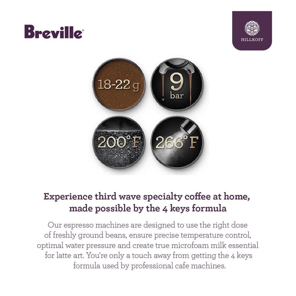 เครื่องชงกาแฟ BREVILLE BES 990 สีเงิน