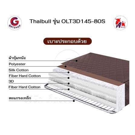เตียงพับพร้อม TOPPER THAIBULL OLT3D145-80S สีน้ำตาล_9