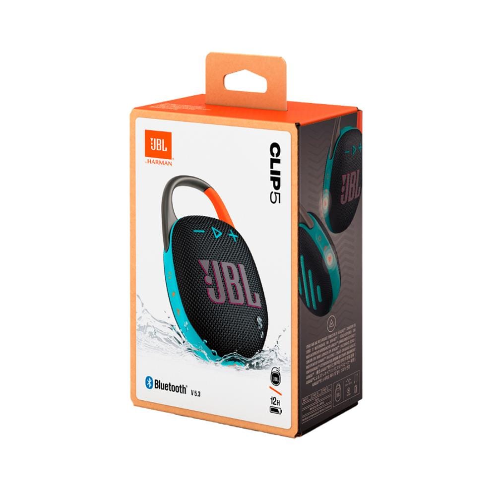 ลำโพงบลูทูธ JBL CLIP 5 สีดำ/ส้ม
