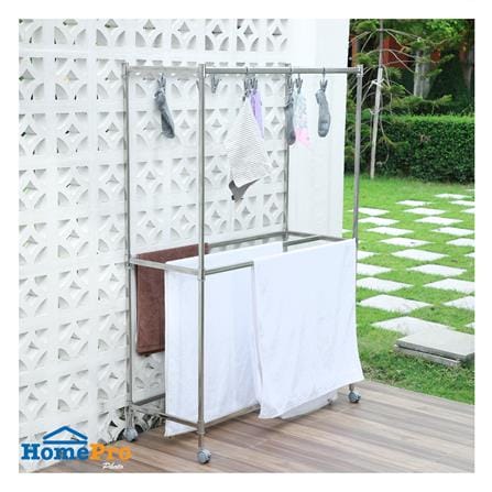 ราวตากผ้าสเตนเลส 6 เส้น มีล้อ PLIM FORTE 1 เมตร_6