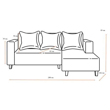 โซฟาเข้ามุมขวา AS FURNITURE LOFT LCGYU39 สีเทาอ่อน_6