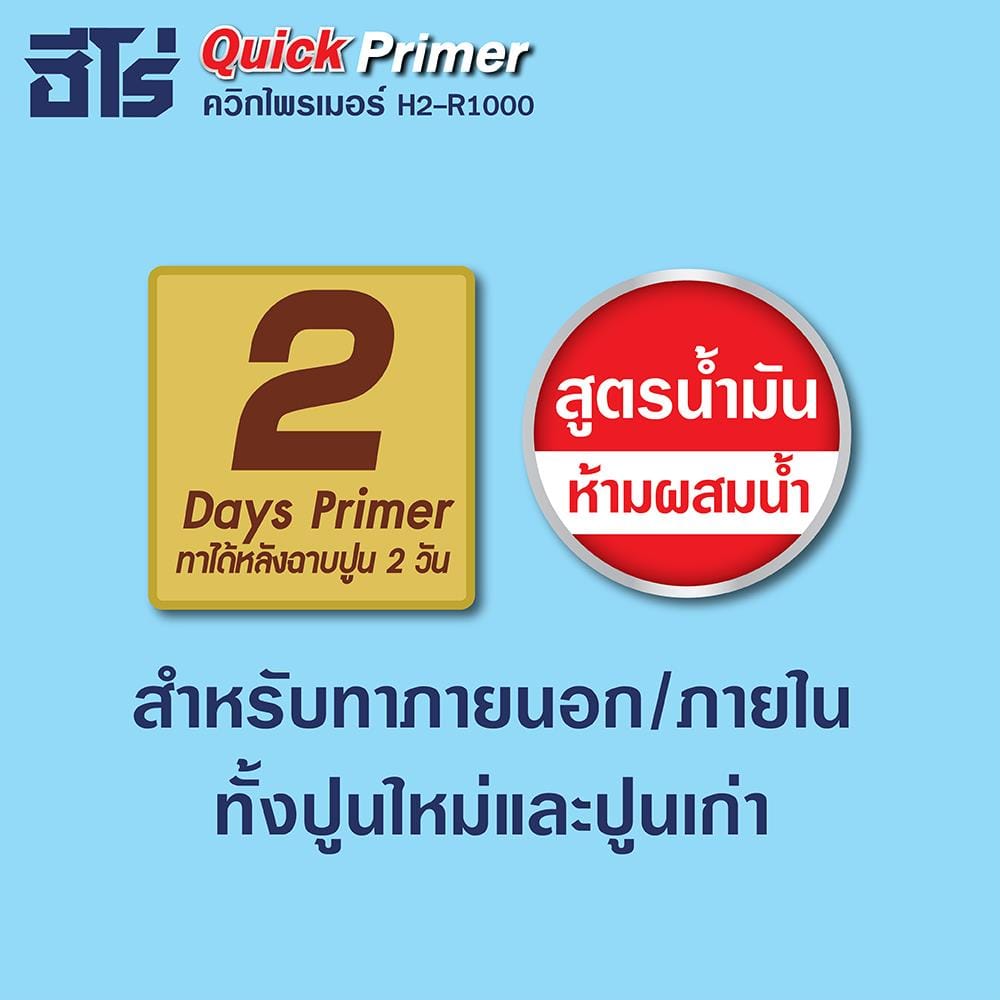สีรองพื้นปูนอเนกประสงค์ WOODTECT QUICK PRIMER H-1000 สีขาว ด้าน 1 แกลลอน
