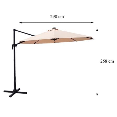 ร่มสนามตัวแอล SOLAR LED SPRING สีน้ำตาลอ่อน_17