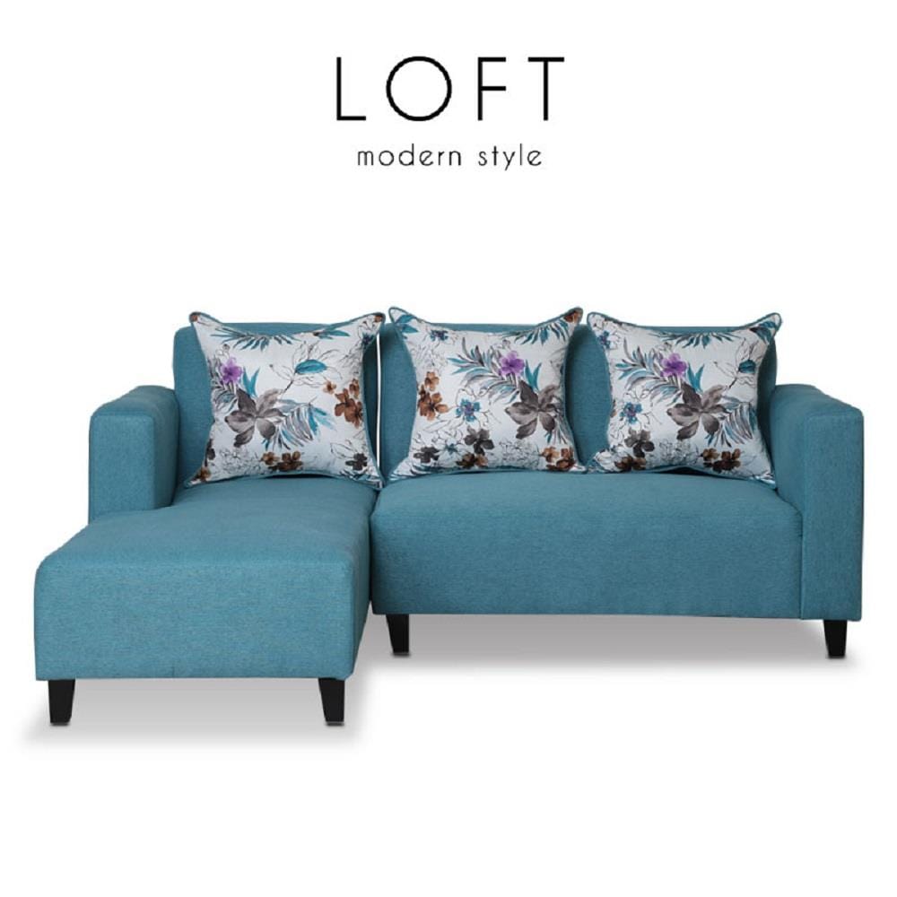 โซฟาเข้ามุมซ้าย AS FURNITURE LOFT RCBLC94 สีฟ้า