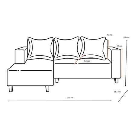 โซฟาเข้ามุมซ้าย AS FURNITURE LOFT RCBLC94 สีฟ้า_6