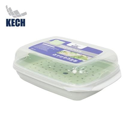 ชุดภาชนะไมโครเวฟที่นึ่งอาหาร KECH OLIVE 1.7 ลิตร_0