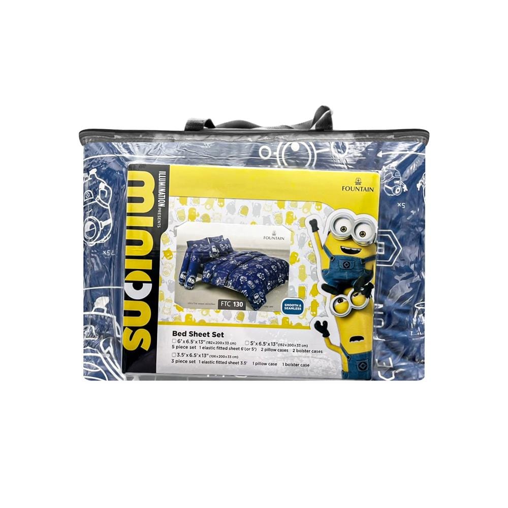 ชุดผ้าปูที่นอน 3.5 ฟุต 4 ชิ้น FOUNTAIN MINIONS 70211FTC130