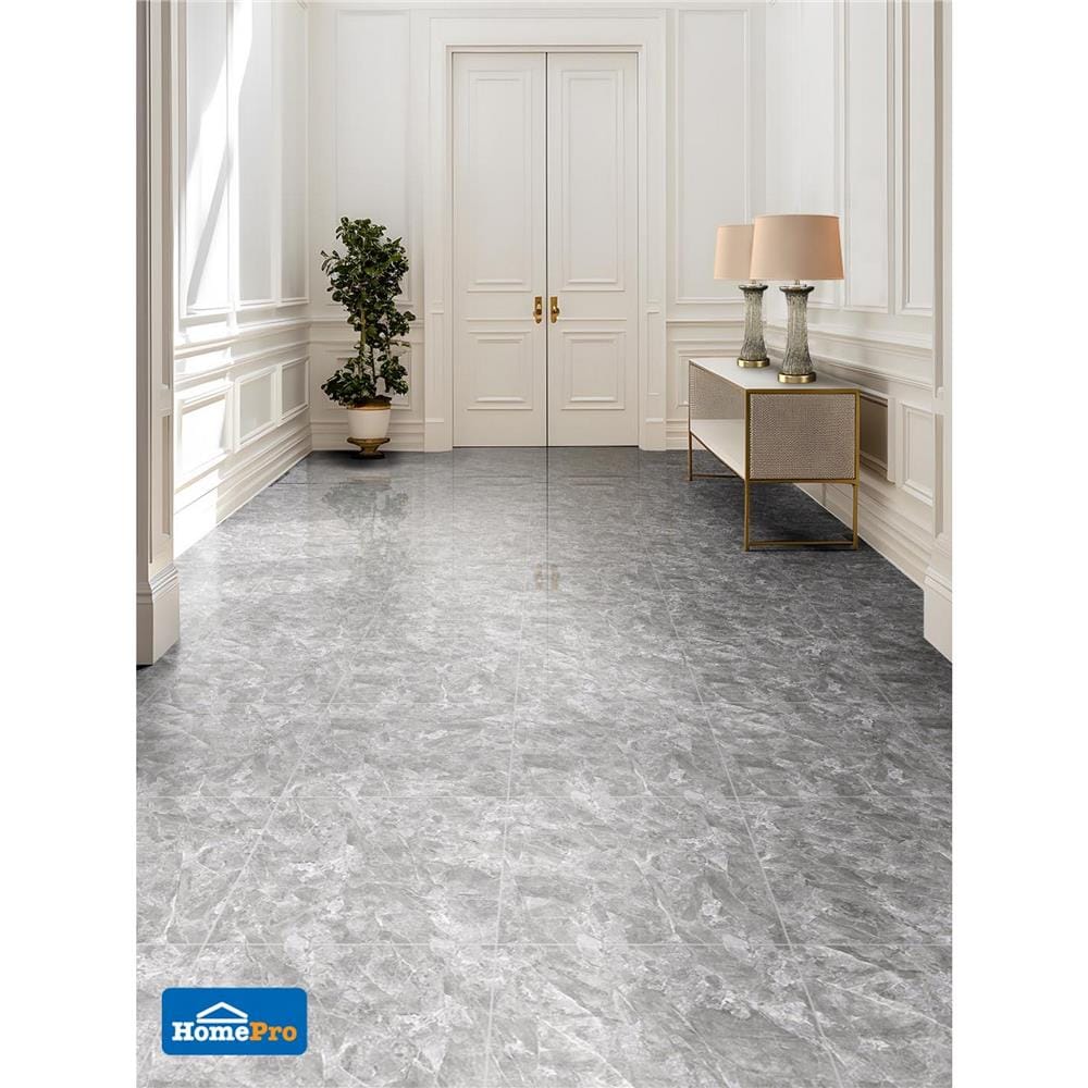 กระเบื้องพื้นพอร์ซเลน 60x60 ซม. TARA มาร์วิน เทา A 1.44 ตร.ม.
