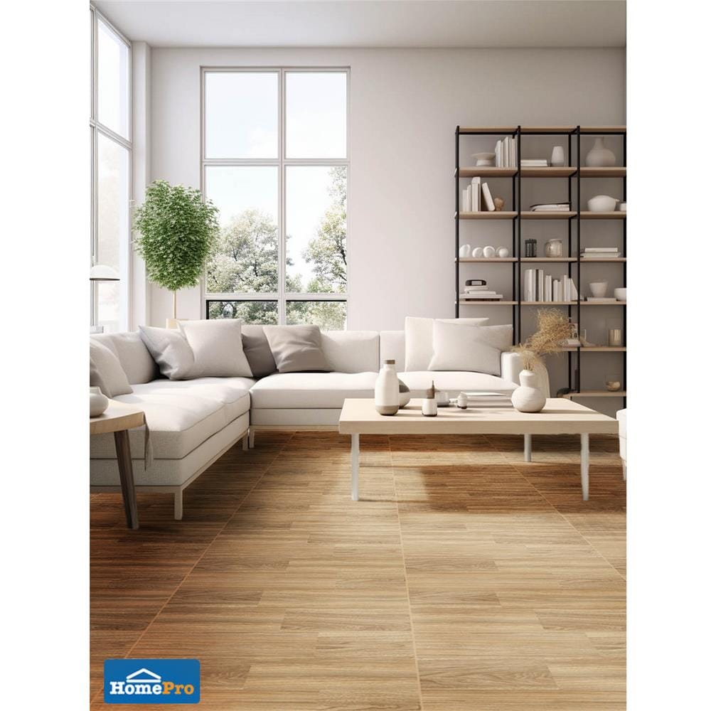 กระเบื้องพื้น 60x60 ซม. TARA เพียว วู้ด น้ำตาล A 1.44 ตร.ม.