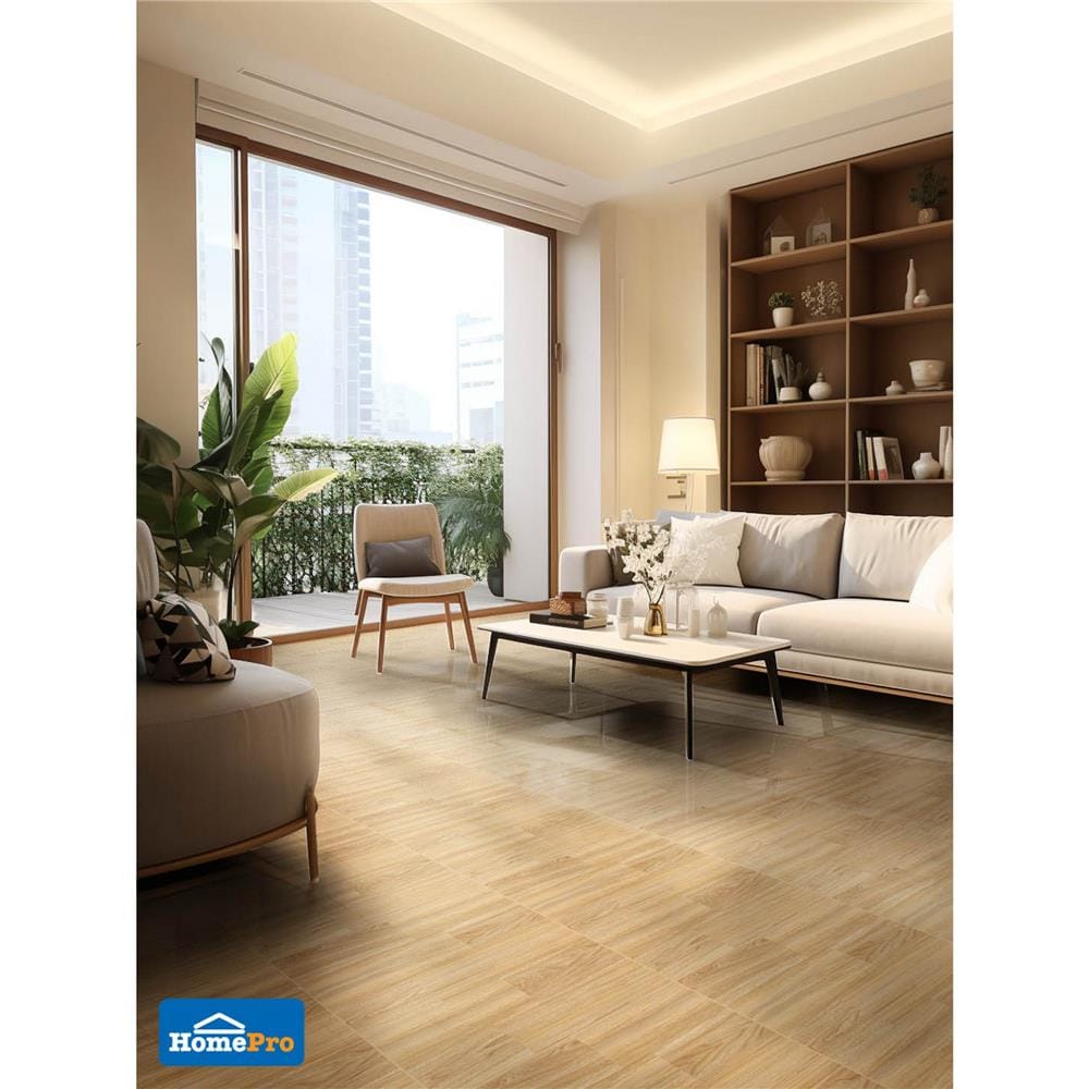 กระเบื้องพื้น 60x60 ซม. TARA เพียว วู้ด น้ำตาล A 1.44 ตร.ม.