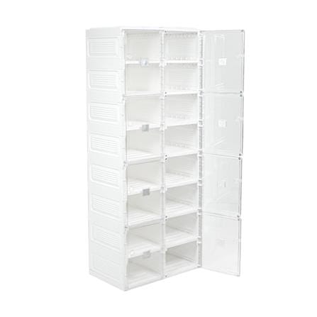 กล่องรองเท้า 16 ช่อง STACKO CLAIRE 53x34x132 ซม. สีขาว/ใส_3