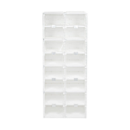 กล่องรองเท้า 16 ช่อง STACKO CLAIRE 53x34x132 ซม. สีขาว/ใส_2