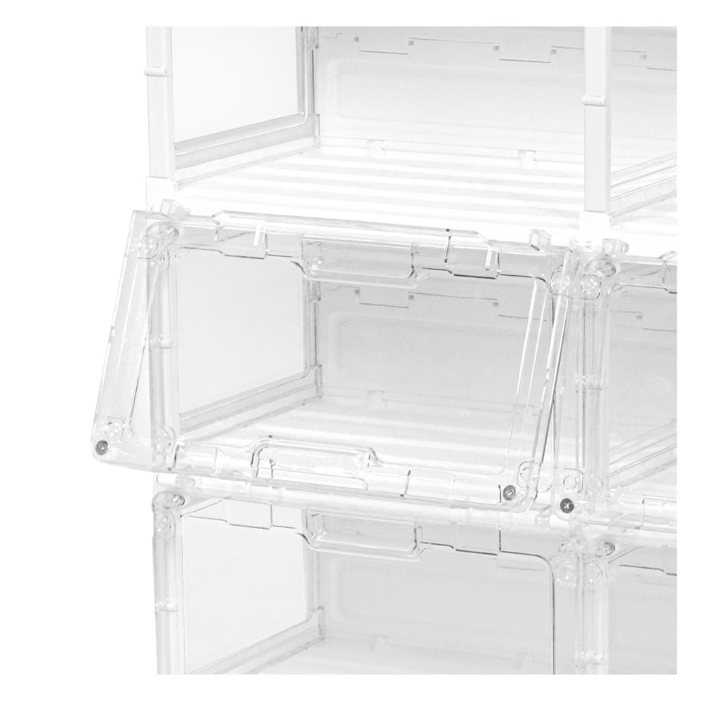 กล่องรองเท้า 8 ช่อง มีไฟ STACKO LAMUZ 74.5x29.5x85 ซม. สีขาว/ใส