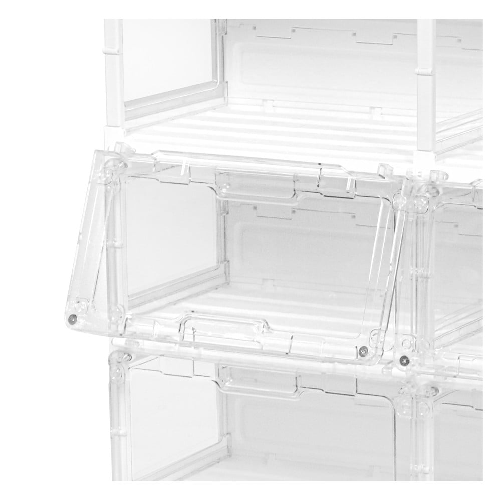 กล่องรองเท้า 8 ช่อง มีไฟ STACKO LAMUZ 74.5x29.5x85 ซม. สีขาว/ใส