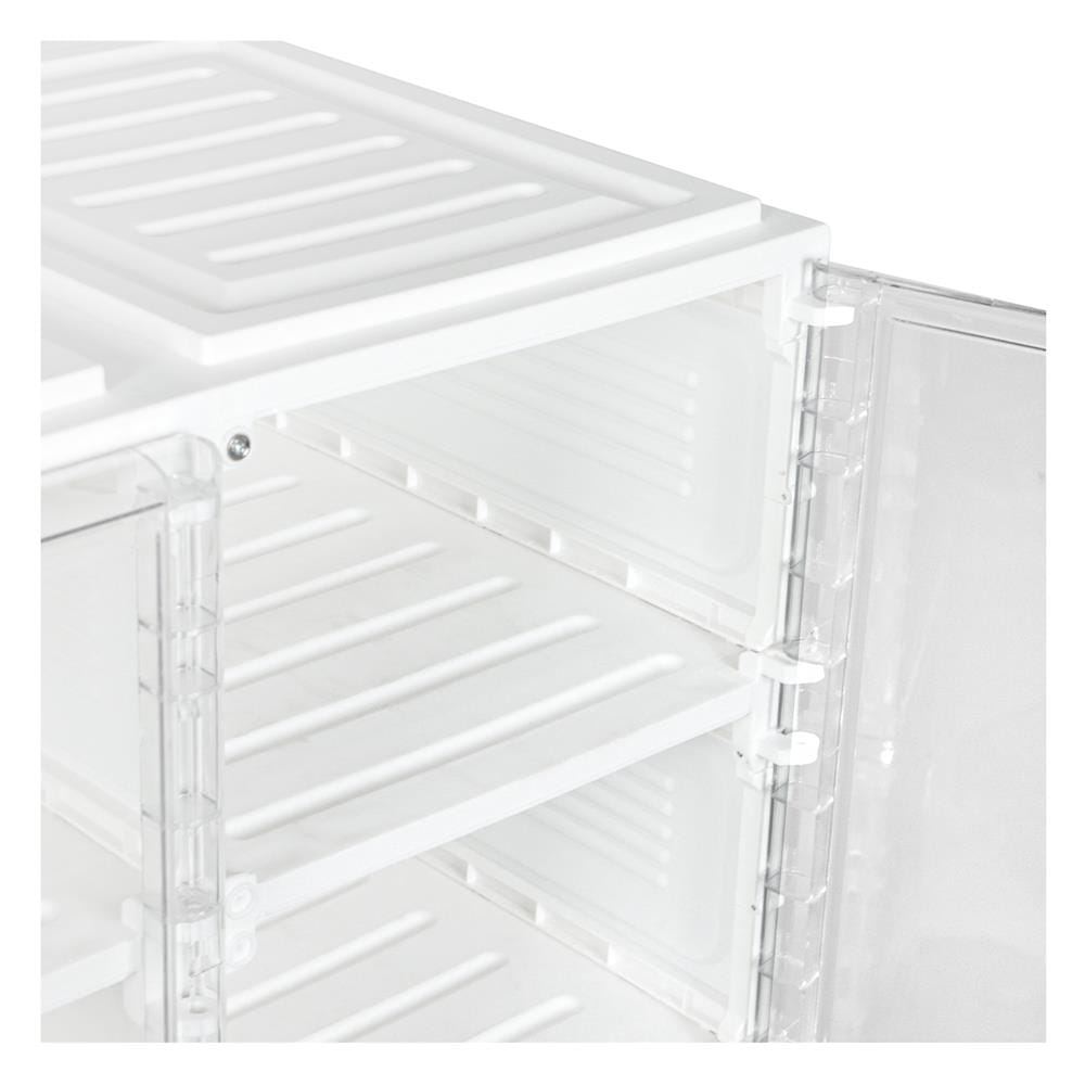 กล่องรองเท้า 12 ช่อง STACKO CLAIRE 53x34x99 ซม. สีขาว/ใส
