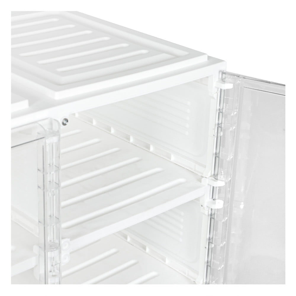 กล่องรองเท้า 12 ช่อง STACKO CLAIRE 53x34x99 ซม. สีขาว/ใส