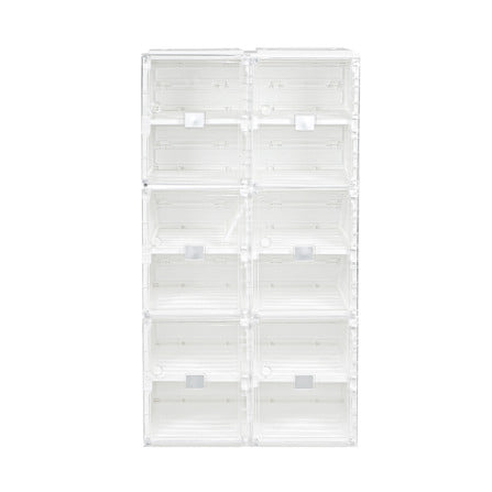 กล่องรองเท้า 12 ช่อง STACKO CLAIRE 53x34x99 ซม. สีขาว/ใส_2