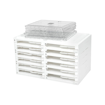 กล่องรองเท้า 12 ช่อง STACKO CLAIRE 53x34x99 ซม. สีขาว/ใส_4