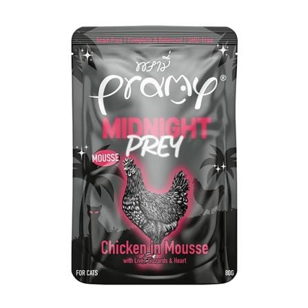 อาหารเปียกแมว PRAMY MIDNIGHT PREY CHICKEN IN MOUSSE 80 ก._0