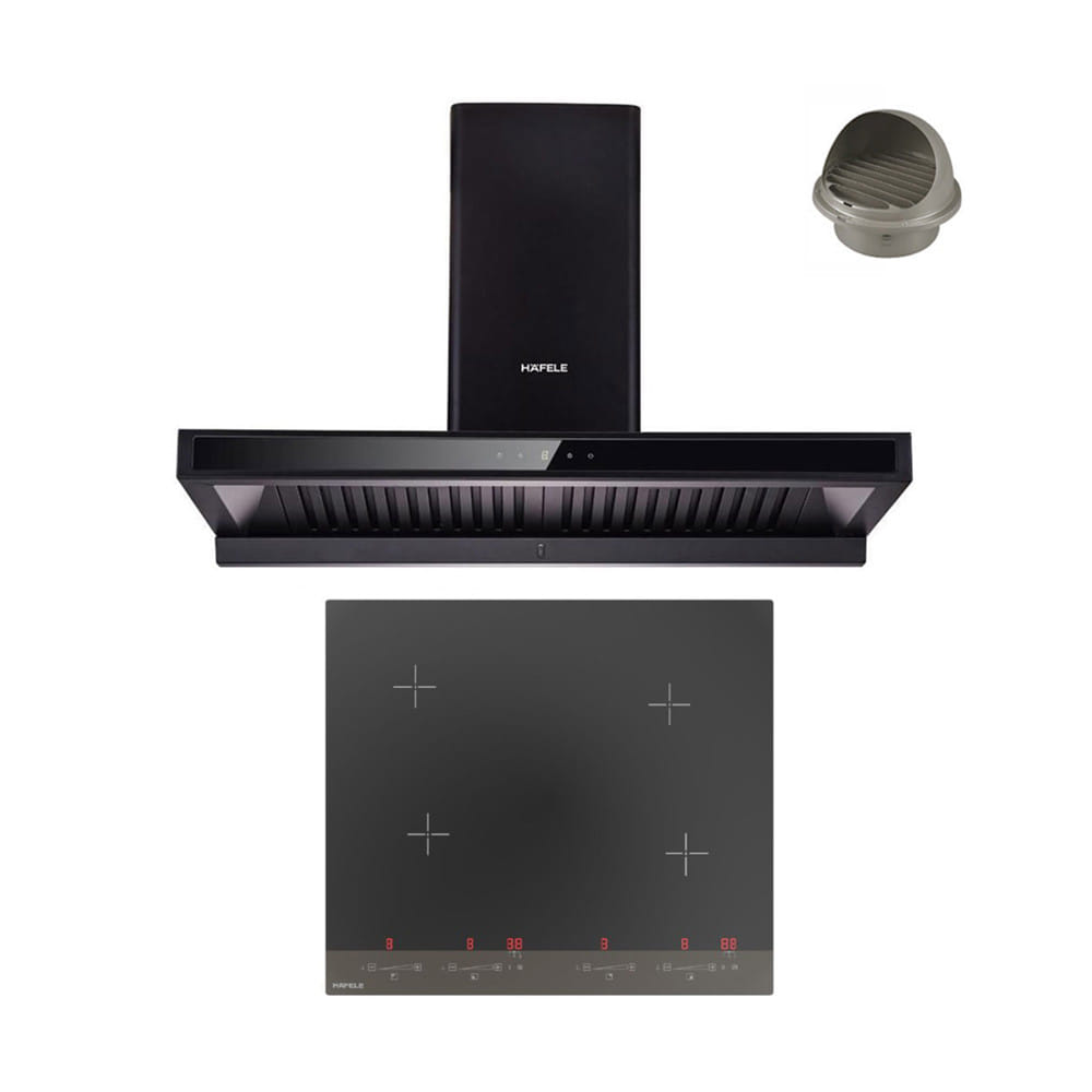 เตาฝัง+เครื่องดูดควัน HAFELE PLUS-4C+BAYU 90