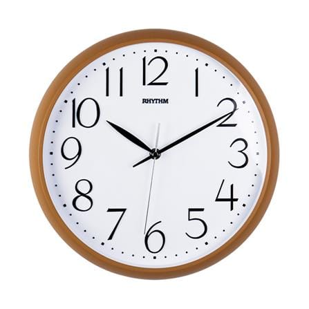 นาฬิกาแขวน RHYTHM CMG578NR07 12.5 นิ้ว สีน้ำตาลอ่อน_0