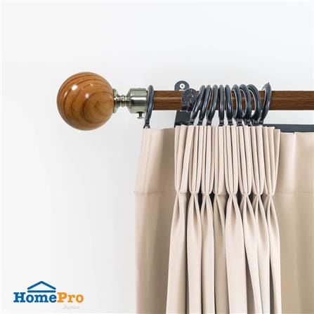 รางเหล็ก ยืดหด HOME LIVING STYLE WOOD BALLS 180-310 ซม. สีโอ๊ค_3