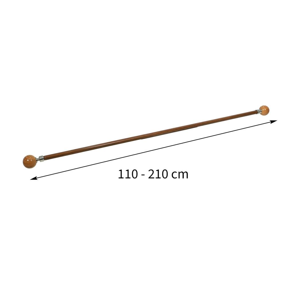 รางเหล็ก ยืดหด HOME LIVING STYLE WOOD BALLS 110 -210 ซม. สีโอ๊ค