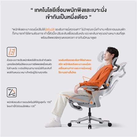เก้าอี้สุขภาพ ERGOTREND ULTIMATE SPACIO สีดำ_5