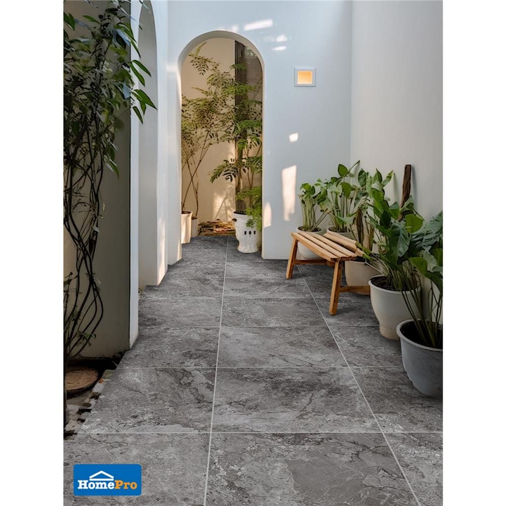 กระเบื้องพื้นพอร์ซเลน 60x60 ซม. PADUA ดรีมมี่ เทาเข้ม A 1.44 ตร.ม.
