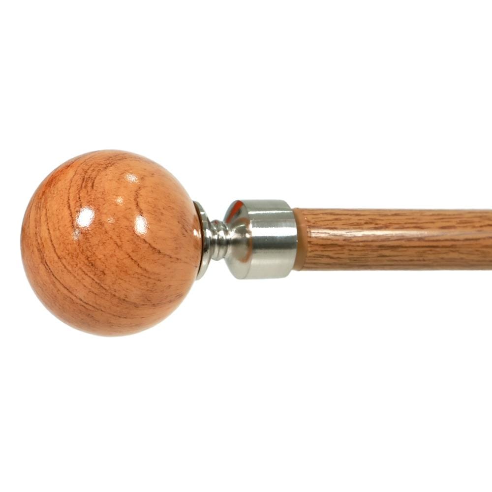 รางเหล็ก ยืดหด HOME LIVING STYLE WOOD BALLS 110-210 ซม. สีน้ำตาล