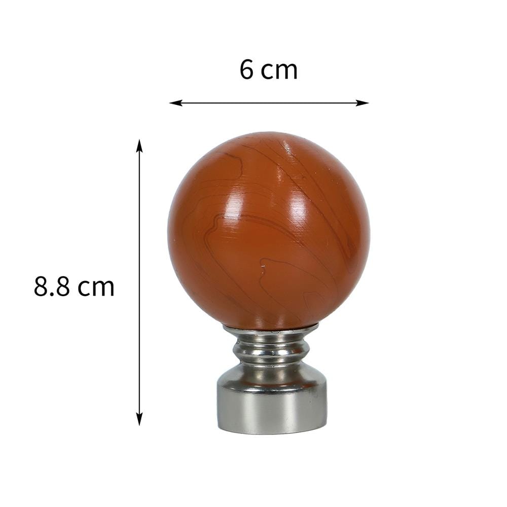 หัว-ท้ายรางม่าน HOME LIVING STYLE DEMBEL 25 มม. สีน้ำตาล แพ็ก 2 ชิ้น
