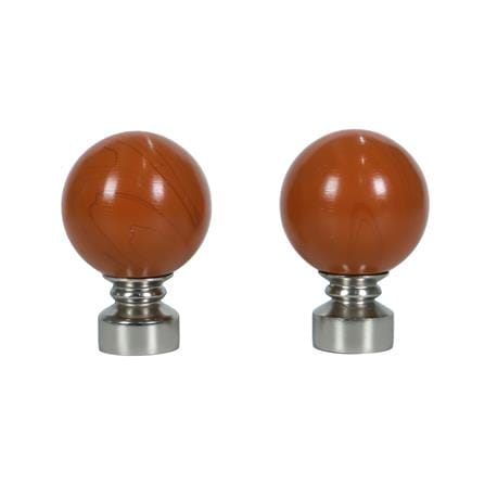 หัว-ท้ายรางม่าน HOME LIVING STYLE DEMBEL 25 มม. สีน้ำตาล แพ็ก 2 ชิ้น_1