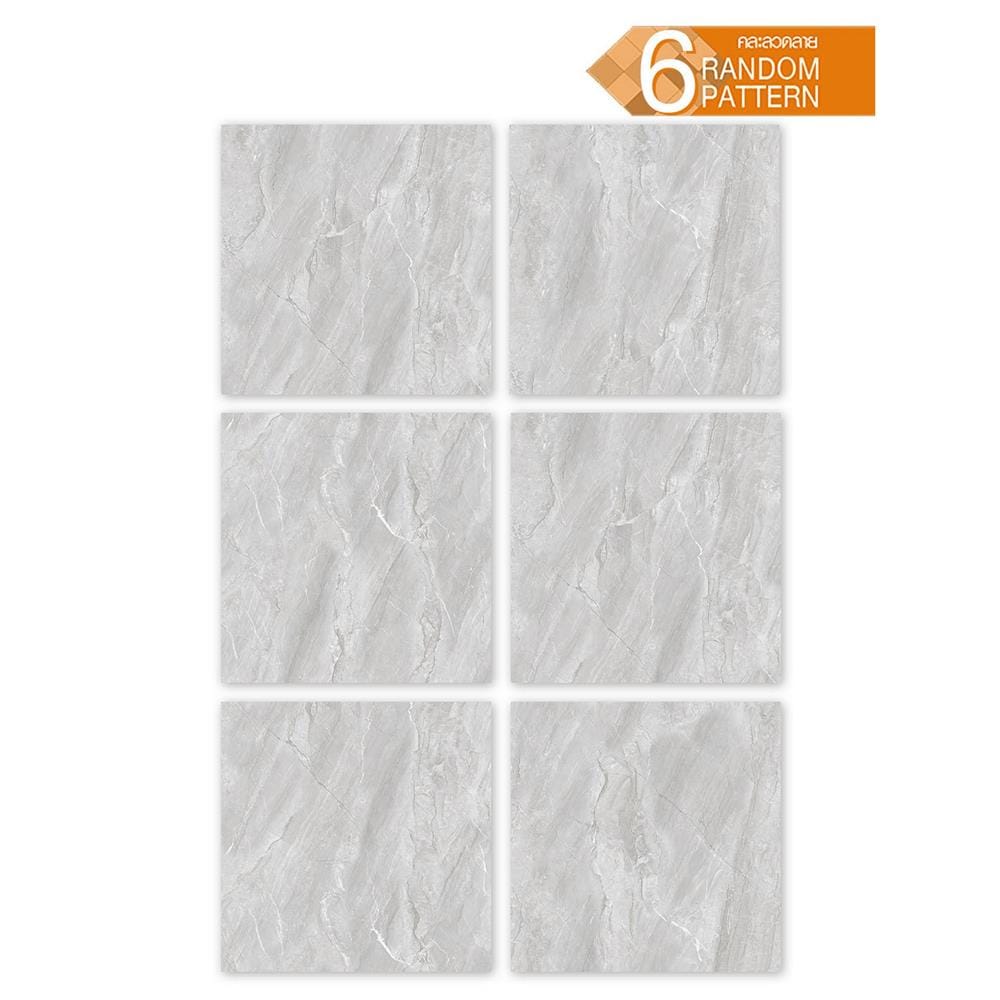 กระเบื้องพื้น 60x60 ซม. TARA ยุนอา เทา A 1.44 ตร.ม.